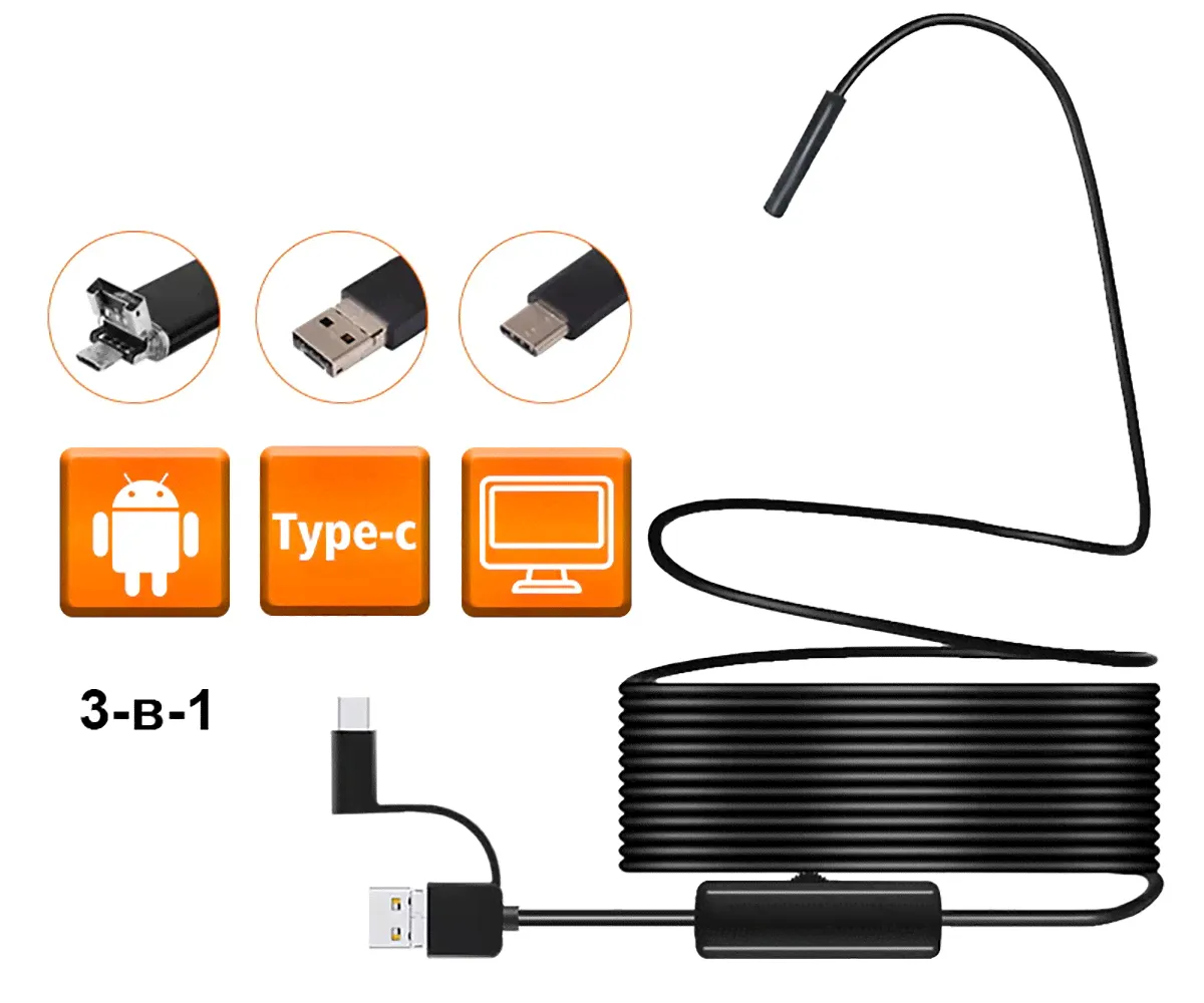 Видеоэндоскоп USB, 2м ICARTOOL IC-V101