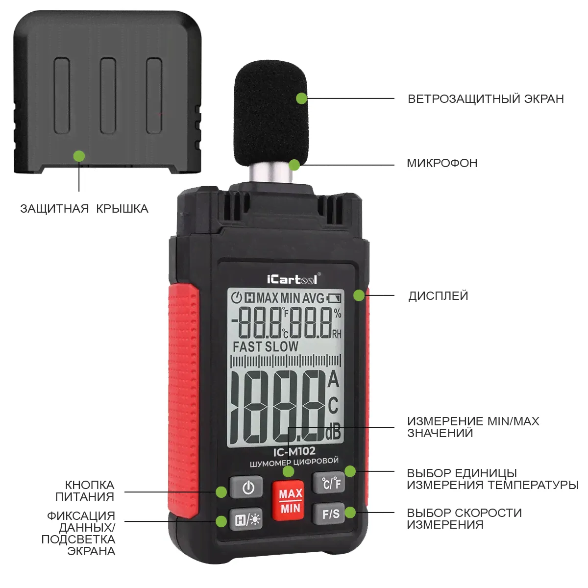 Шумомер ICARTOOL IC-M102-0