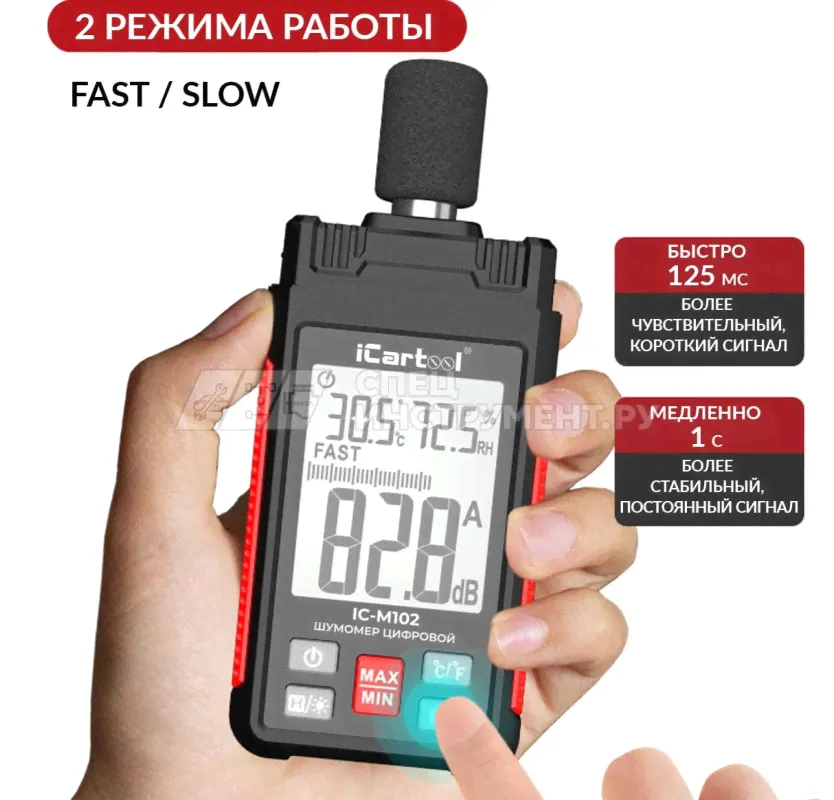 Шумомер цифровой iCartool IC-M102-0