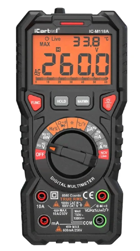 ICARTOOL IC-M118A - МУЛЬТИМЕТР ЦИФРОВОЙ