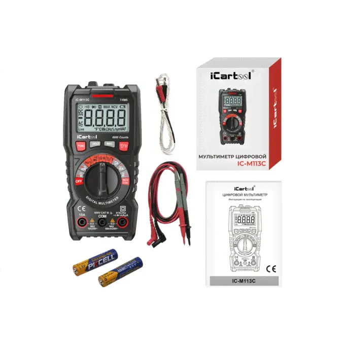 Цифровой мультиметр ICARTOOL IC-M113C 1393180-0